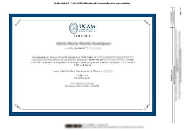 Parte delantera Modelo UCAM